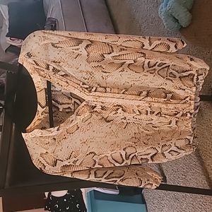 Snake print blouse size S